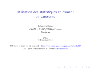 Statistiques en sciences du climat