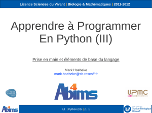 Apprendre à Programmer En Python (III)