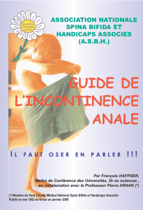 guide de l`incontinence anale