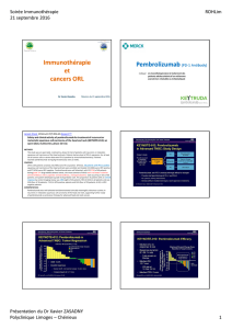 Immunothérapie et cancers ORL Pembrolizumab