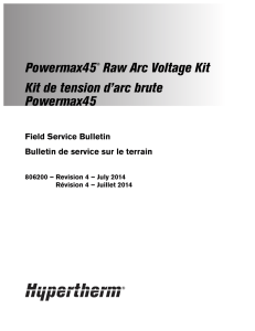Powermax45 | Raw Arc Voltage Kit | Kit de tension d`arc brute