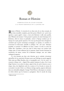 Roman et Histoire - Académie royale de langue et de littérature