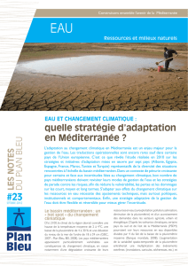 Eau et changement climatique : quelle stratégie d