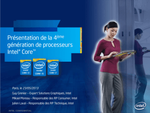 Présentation de la 4ème génération de processeurs Intel® Core™