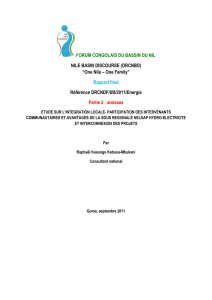 IBN DRCNBD étude NELSAP rapport final annexes 30 septembre 2011