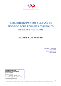 La HAS se mobilise pour réduire les risques associés aux soins