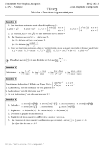 TD n°3 : dérivées et fonctions trigonométriques