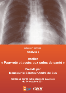 Atelier « Pauvreté et accès aux soins de santé