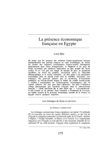 La présence économique française en Egypte