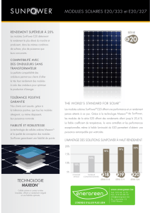 Sunpower E20 Series - SOS Photovoltaique