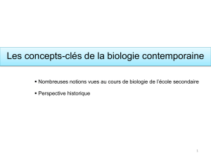 Les concepts-clés de la biologie contemporaine