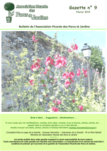 Gazette n° 9 - Comité des Parcs et Jardins de France
