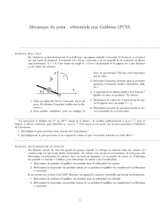 Mécanique du point : référentiels non Galiléens (PCSI)