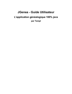 JGenea - Guide Utilisateur