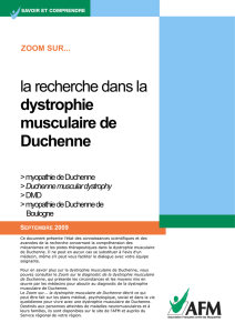 la recherche dans la dystrophie musculaire de Duchenne