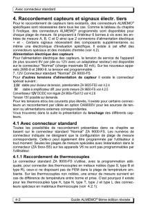 4. Raccordement capteurs et signaux électr. tiers