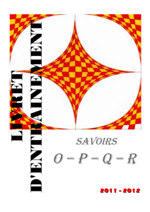 Livret et correction de O à R