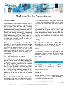 PCA3 Urine Test for Prostate Cancer