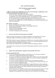 Notice : information du patient MULTAQ 400 mg comprimés