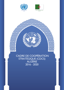 cadre de coopération stratégique (cdcs) algérie 2016