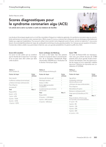 Scores diagnostiques pour le syndrome coronarien aigu (ACS)