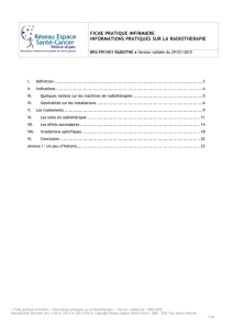 Fiche pratique infirmière - Réseau Espace Santé Cancer Rhône