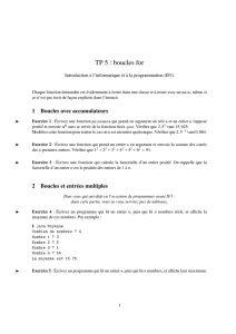 TP 5 : boucles for