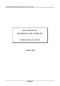 descriptif modèles de forces logiciels gins