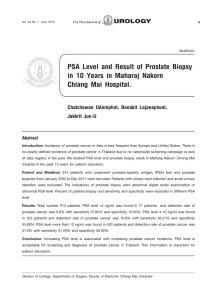 PSA Level and Result of Prostate Biopsy in 10 Years in Maharaj