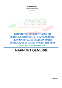 Télécharger le rapport final - Conférence des partenaires pour le