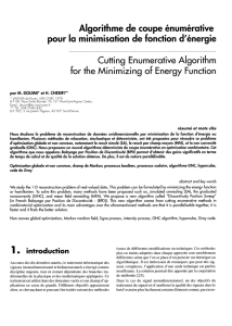 Algorithme de coupe énumérative pour la minimisation de fonction d