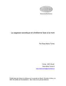 La sagesse socratique et chrétienne face à la mort