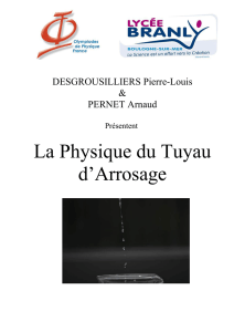 L`Arroseur arrosé. - Olympiades de Physique France