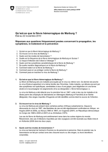 FAQ fièvre hémorragique de Marburg - BaG