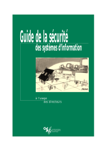 Guide de la sécurité des systèmes d`information