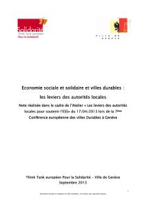 ESS et villes durables