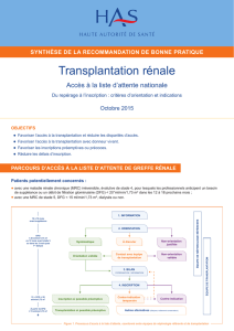 Transplantation rénale