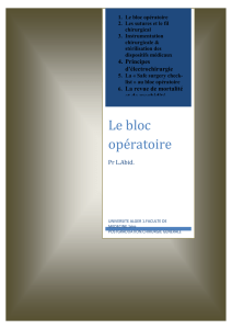 Le bloc opératoire - ceil@univ