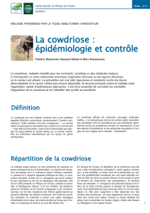 La cowdriose : épidémiologie et contrôle (PDF Available)