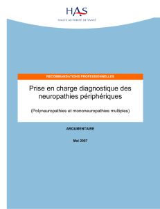 Diagnostic des neuropathies périphériques