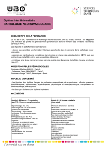 PATHOLOGIE NEUROVASCULAIRE