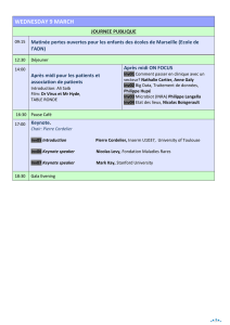 wednesday 9 march - European Society of Gene and Cell Therapy