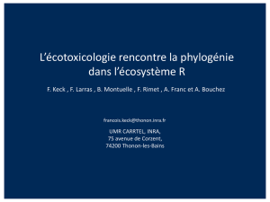 L`écotoxicologie rencontre la phylogénie dans l`écosystème R