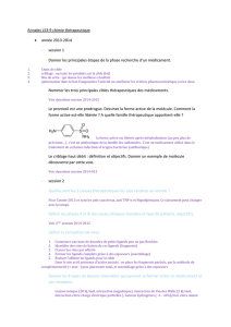 Annales LS3-9 chimie thérapeutique • année 2013