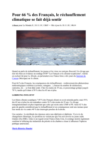 Statistique françaises sur le changement climatique