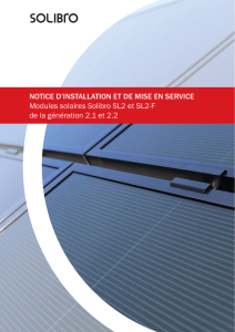 Notice d`iNstallatioN et de mise eN service Modules solaires Solibro