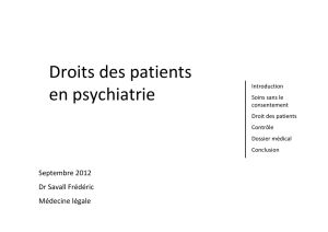Droit patients psychiatrie