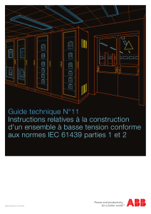 Guide technique N°11 Instructions relatives à la