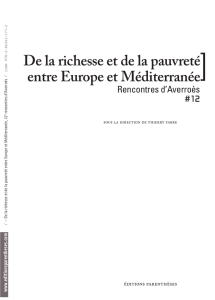 De la richesse et de la pauvreté entre Europe et Méditerranée