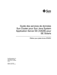 Guide des services de donnÃ©es Sun Cluster pour Sun Java
